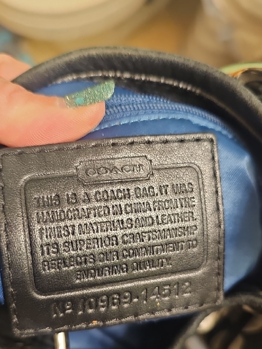 Coach Black and White Signature Canvas Shoulder Bag with Silver Hardware - Picture 6 of 8